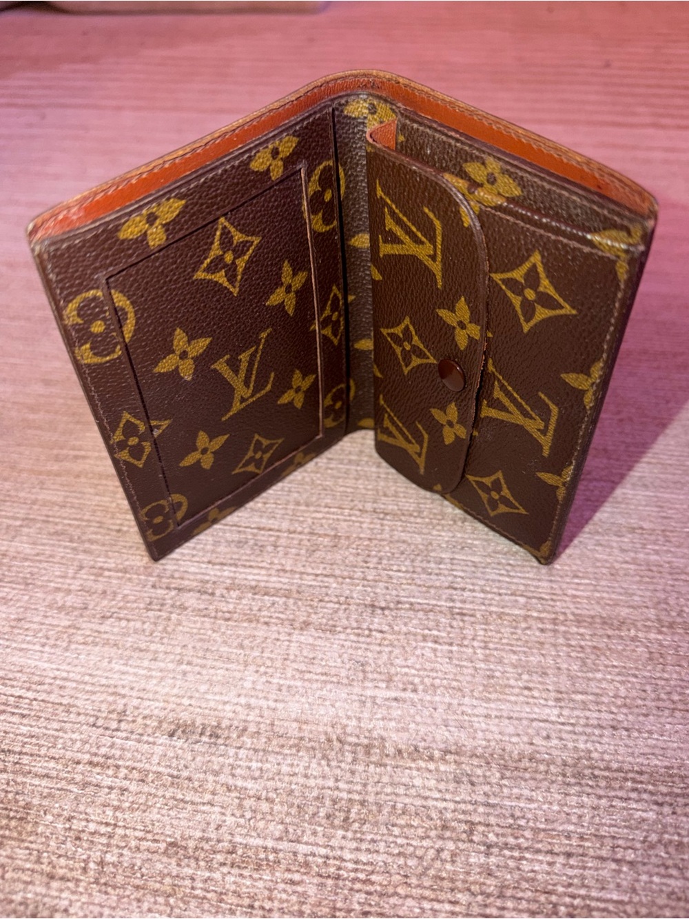 Louis Vuitton Monogram Canvas Card / Key / Passport Holder in Brown and Gold - Picture 3 of 5